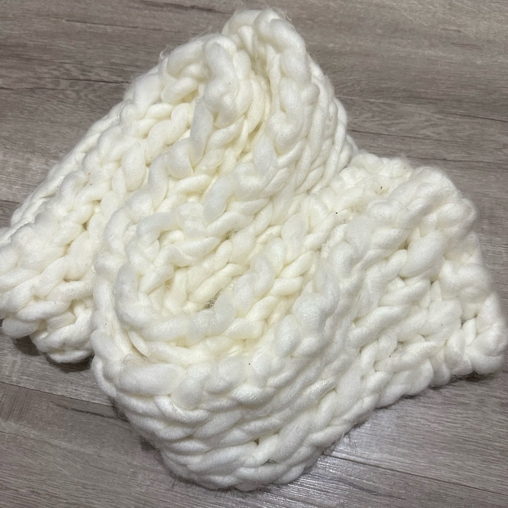 Free People Chunky Knit Winter Scarf White